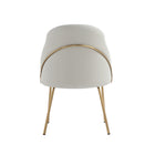 Manhattan Comfort - Chaise de salle à manger moderne Gracie 61,5 cm en similicuir, coloris pierre et or-Assemblage minimal requis Matériel inclus