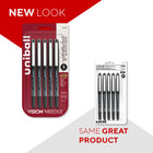 uni-ball Vision Needle Rollerball Pens - 0.5mm - Black - 5 Pack-Uni-Flow Ink System ensures a consistent, delightfully fluid writing experience