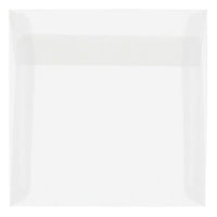 JAM Paper - Enveloppes d'invitation carrées en vélin translucide - 9 po x 9 po - Transparent - 25/paquet (2851355)-Clair