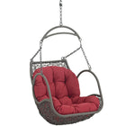 Modway Arbor Outdoor Patio Swing Chair Without Stand - Red-Washable Polyester Cushion