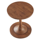 Modway Lina Round Wood Side Table - Walnut-Versatile Placement