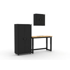Cat RTA Garage Storage Cabinetry 3-Piece Set with 1 Locker, 1 Wall and 48" Workbench-Industrial Steel Construction: Built with 22-gauge steel frames and 20-gauge steel doors to support up to 500 lbs per cabinet for dependable, long-term performance.