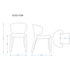 Manhattan Comfort Conrad 20.47" Mid-Century Modern Faux Leather Upholstered Dining Chairs - Saddle - Set of 2-Upholstered in Faux Leather or Woven Tweed with High Density Foam Filled Padding