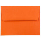 JAM Paper A2 Coloured Invitation Envelopes - 4.375 x 5.75 - Orange Recycled - 50 Pack-Our envelopes are made from 30% recycled 24 lb paper and feature a straight flap gum closure with a smooth finish