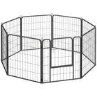 PawHut 8-Panel Heavy Duty Portable & Foldable Dog Playpen - 31.5" H-Eight panels are configured into various shapes for versatile setups
