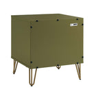 Manhattan Comfort DUMBO 20.07" Modern 2-Drawer Nightstand - Olive Green-Snap It Assembly! Includes High Quality Internal Click Grooves for a Simple Assembly, No Tools Required