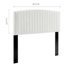 Modway Rebecca Performance Velvet Twin Headboard - White-Performance Velvet Polyester Upholstery