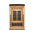iComfort 2-Person Infrared Sauna - 46" W x 45" D - Black-Full front Tempered glass doors