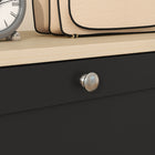 HOMCOM Modern Shoe Cabinet with 3 Flip Drawers for 12-18 Pairs - Black-Anti-tipping hardware enhances safety