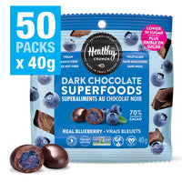 Healthy Crunch Blueberry Dark Chocolate Fruit - 40 gr - 50 Pack-Dairy-free