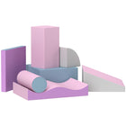 Soozier - Ensemble de 7 blocs d'escalade en mousse Soft Play - Couleurs claires-Comprend sept blocs à grimper différents, stimulant l'imagination et la créativité 