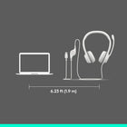 Logitech H390 Wired Stereo Headset for PC/Laptop with Noise Cancelling Mic - White-Responsible Packaging: H390 Logitech Headset uses FSC-certified paper for responsible packaging