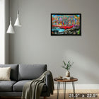 Historic Highway by Michel Fishel - Framed Canvas - 31" x 22"-Ready to hang - arrives fully assembled
