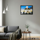 Patrice Bergeron Boston Bruins Face-off - Framed Canvas - 31" x 22"-Ready to hang - arrives fully assembled