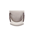 Manhattan Comfort Shubert 22.5" Modern Faux Leather and Velvet Upholstered Dining Armchair - Light Grey - Set of 2-30 Day Limited Manufacturer's Warranty