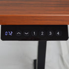 Ezywork Dual Motor Extended Width Electric Height Adjustable Standing Desk - 48" x 30" - White Frame / Dark Walnut Table Top-Weight Capacity: 220 lbs