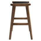 Modway - Saoirse Imitation cuir Tabouret de comptoir en bois - Noir noyer - Ensemble de 2-7