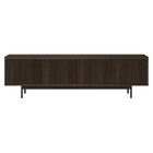 Hudson&Canal Whitman TV Stand for TV's up to 75" - Alder Brown-A transitional design accommodates TVs up to 75" for your entertaining space
