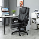 Vinsetto High Back Office Chair with Footrest and Adjustable Height - Black-4 in back, 2 in buttock, 6 points vibration massage point in total
