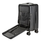 Gry Mattr Hybrid Carry-On 4-Wheel Spinner Luggage - Matte Black-Separate front laptop compartment for quickly retrieving your laptop and travel documents