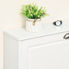 HOMCOM Narrow Shoe Cabinet with 3 Flip Drawers for Entryway - White-Assembly required