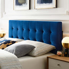 Modway Lily Biscuit Tufted Performance Velvet Queen Headboard - Navy-Durable Stain-Resistant Fabric
