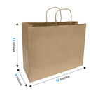 Reliabag - Sac En Papier À poignees Torsadees, Kraft, 16 po L X 6 po P X 12 po H, Paquet De 100-Poignees renforcees en ficelle torsadee