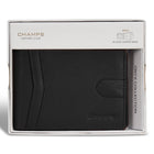Champs Onyx Leather Access Center Wing Wallet - Black-1 hidden credit card slot