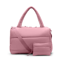 Bugatti Quilted Duffle Bag - Pink-Made of polyester