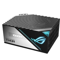 ASUS ROG Thor Platinum 1000W Gaming Power Supply-ROG heatsinks have 2x more volume than traditional designs, facilitating lower temperatures, longer component lifespan, and extended 0dB operation
