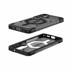 UAG Pathfinder Rugged Cell Phone Case Clear with Magnets for Galaxy S26 - Ash/Black-Traction Grip & Oversized Tactile Buttons