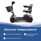 Journey Adventure Power Scooter - Blue-Provides up to 12.4 miles of driving range on a full charge
