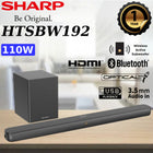 Sharp HT-SBW192 2.1-Channel Sound Bar with Wireless Subwoofer-HDMI ARC