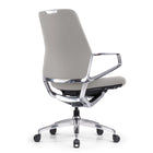 Decent Living Standard Height Back Office Chair - Off White-Arm rests and back recline simultaneously