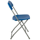 Flash Furniture - Chaise pliante de la série HERCULES en plastique bleu, de première qualité, avec une capacité de 650 lb-Léger pour faciliter le transport et le rangement