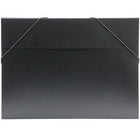 JAM Paper Plastic Portfolio with Elastic Closure Large - 11 x 15 x 1/2 - Black-Black Plastic Portfolio with Elastic Closure