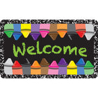 Ashley Productions The Original Fun Mat Welcome Mat - 18" x 30" - Crayons Composition Welcome-Measurements and Design: The Crayons Composition Welcome Mat measures 18" x 30".