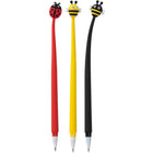 Merangue - Stylo flexible en silicone abeille-Stylos fantaisie avec embouts à thème insecte