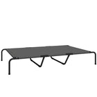 PawHut Elevated Outdoor Dog Bed - 59.8" L x 37" W - Grey-The 9.1"(23 cm) off-ground design keeps pets cool and away from pests 
