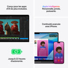 Apple - MacBook Pro 14 po - M5 Pro - CPU 15 cœurs - SSD 1 To - Mémoire 24 Go - Noir infini - Français-Connectez absolument tout - MacBook Pro comprend trois ports Thunderbolt 5, un port de recharge MagSafe 3, une fente pour carte SDXC, un port HDMI, une prise pour écouteurs ainsi que la puce N1 d’Apple pour le Wi-Fi 78 et le Bluetooth 6. Et il prend en charge jusqu’à deux moniteurs avec la M5 Pro