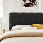 Modway Sparta Weave Vegan Leather King Headboard - Walnut Black-Vegan Leather Basketweave
