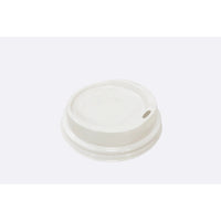 Eco-systems Hot Cup Lids - 10-20-oz - Dome PS White - 1000 Pack-Made from white polystyrene