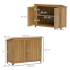Outsunny - Abri de jardin en bois Outsunny - 43 po x 20 po x 34 po-Deux portes avant permettent un accès facile, équipées de poignées en métal  

