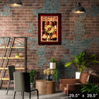 Led Zeppelin Parchment with Gold LP - Framed Print - 29" x 39"-Officially licensed music memorabilia