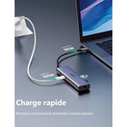UGREEN - Hub USB-C HDMI 4K 7 en 1 Revodok-Dimensions globales : 5.49 po H x 0.63 po L x1.75 po P