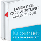 Cardinal® - Reliure autoportante blanche, 3 po, anneaux inclinés en D-Pages de garde transparentes pour loger les pages-titre personnalisées   