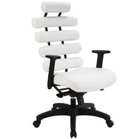 Plata Import Moon High Back Office Chair, White (LS-1095-WHITE)-Polyurethane Coating