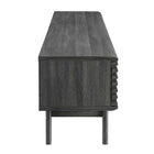 Modway Render 70" TV Stand - Charcoal-Full-Extension Center Glide Drawer