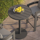 Modway - Tahoe Table de bar extérieure en aluminium ronde - 31 po - Gris-Conception à hauteur de guidon