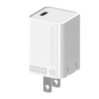 Scosche Power Delivery 30W USB-C GaN Tech Fast Charging Wall Adapter with Folding Plugs - White-Advanced GaN technology promotes cooler and more efficient charging